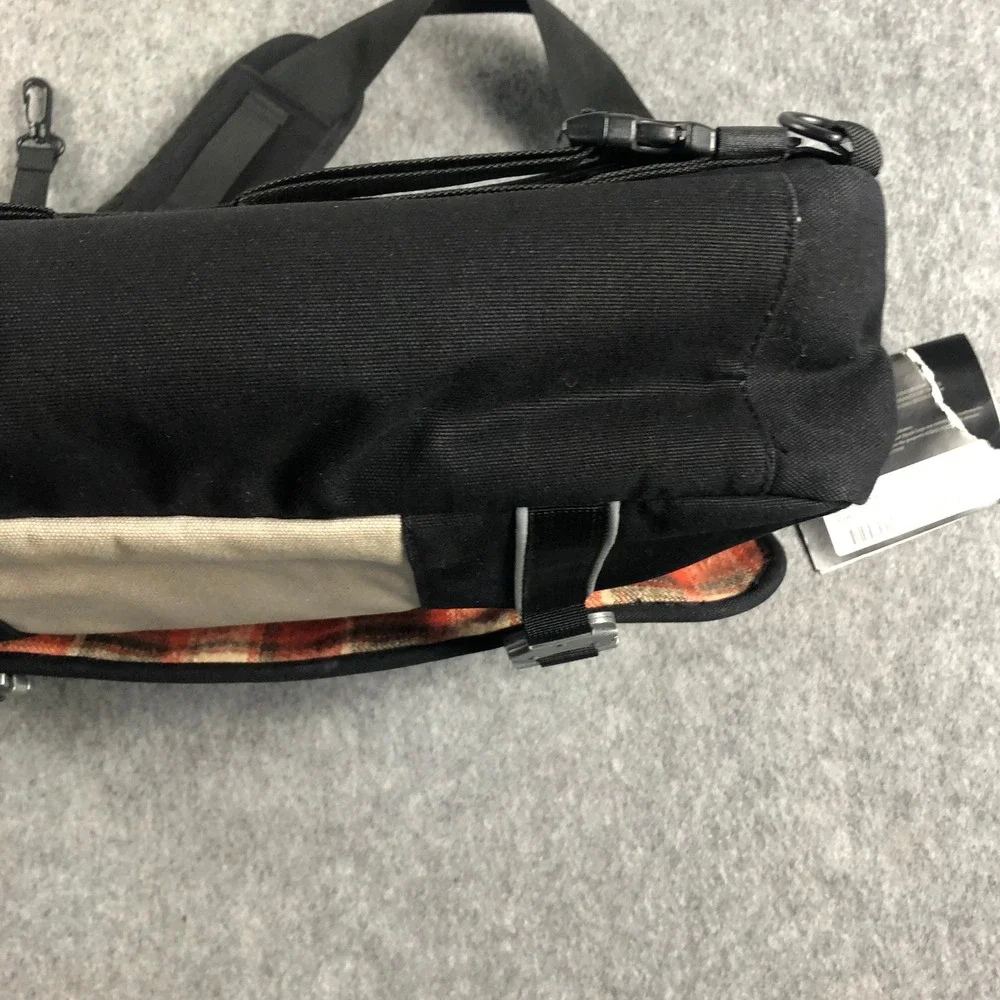 Harley Davidson HDMC Messenger Laptop Bag Black Tan Motorcycle Satchel